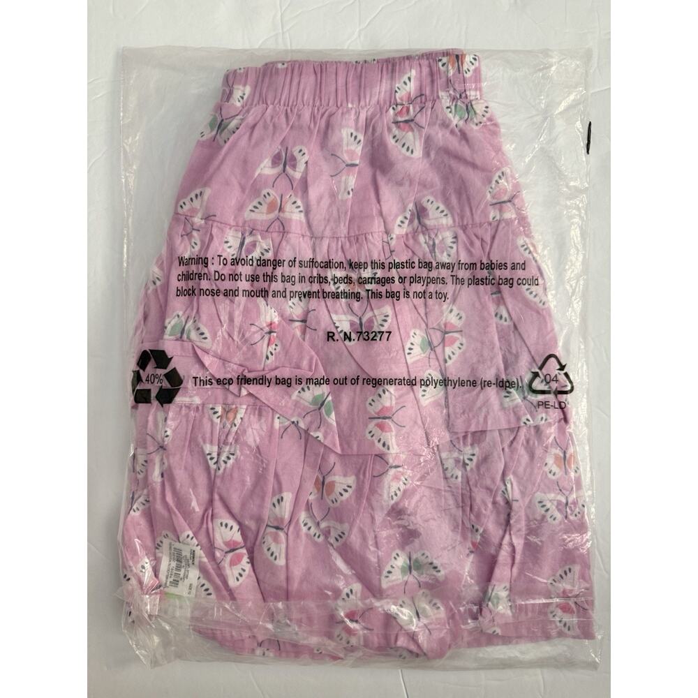 Jumping Beans Lilac Butterfly Elastic Waist Tiered Scooter Skort Skirt Size 12 - Picture 3 of 3